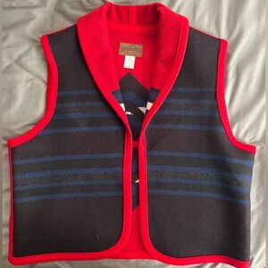 Vtg Pendleton Wool Vest Blanket Style Womens Large Aztec Made In USA
